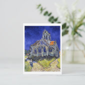 De kerk van Auvers, Van Gogh Briefkaart (Staand voorkant)