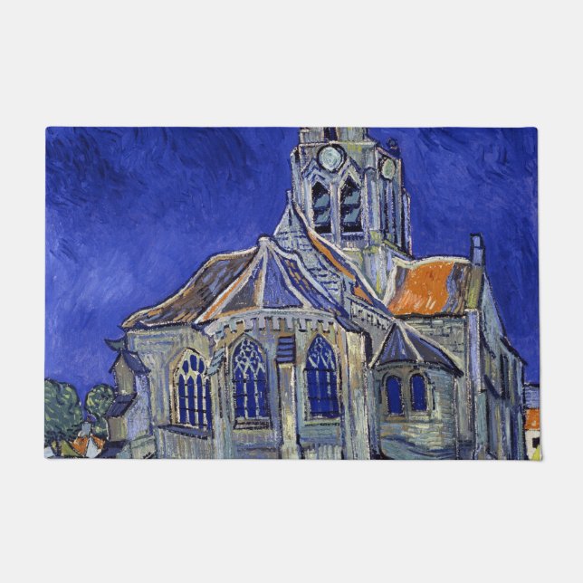 De kerk van Auvers, Van Gogh Deurmat (Voorkant)