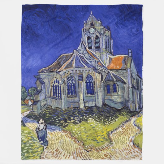 De kerk van Auvers, Van Gogh Fleece Deken (Voorkant)