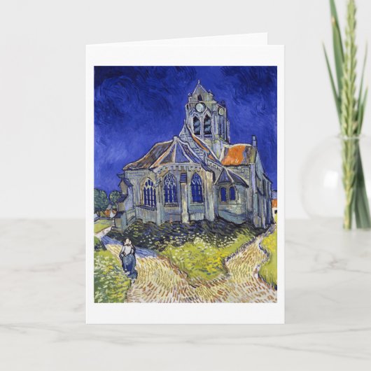 De kerk van Auvers, Van Gogh Kaart (Voorkant)