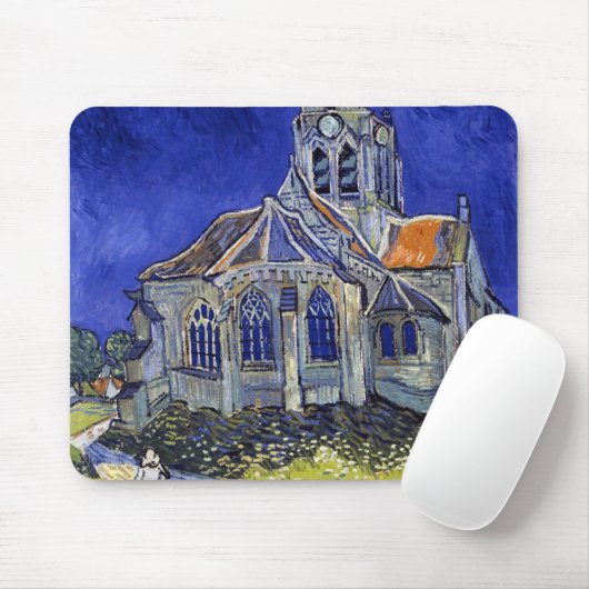 De kerk van Auvers, Van Gogh Muismat (Met muis)