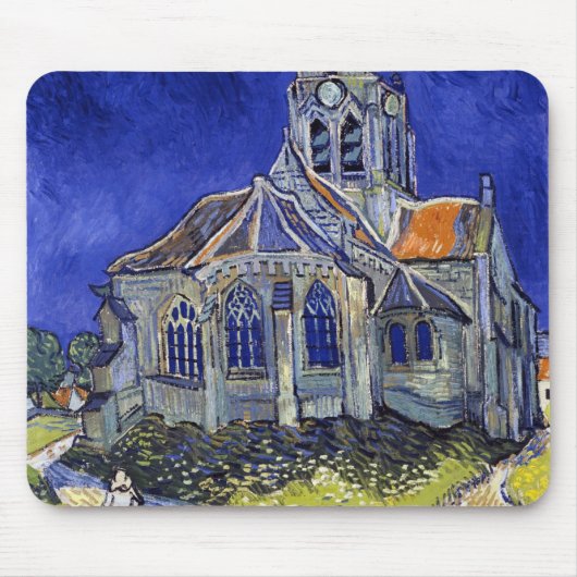 De kerk van Auvers, Van Gogh Muismat (Voorkant)