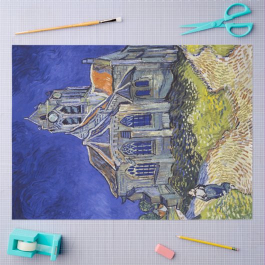 De kerk van Auvers, Van Gogh Tissuepapier (Craft)