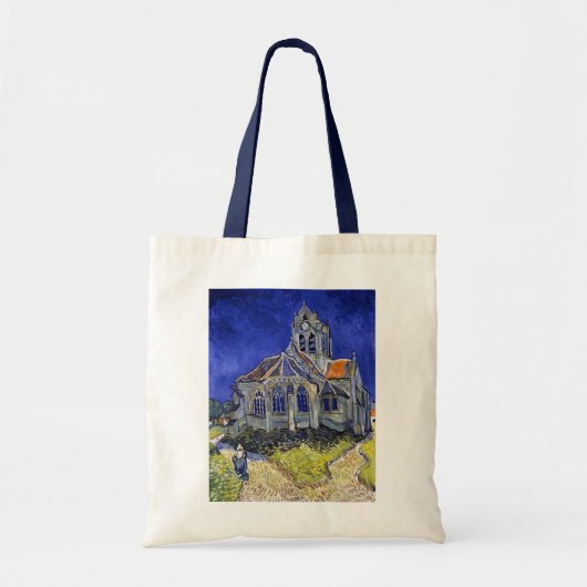 De kerk van Auvers, Van Gogh Tote Bag (Voorkant)