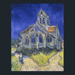De kerk van Auvers Vincent Gogh Poster<br><div class="desc">De kerk van Auvers. Vincent van Gogh. Avondlandschap. Een grote gotische kerk tegen een donkerblauwe hemel. Er zijn twee wegen in de buurt van de kathedraal. Een vrouw loopt langs een van hen. De reproductie van bekende kunstwerken in het publieke afbeelding.</div>