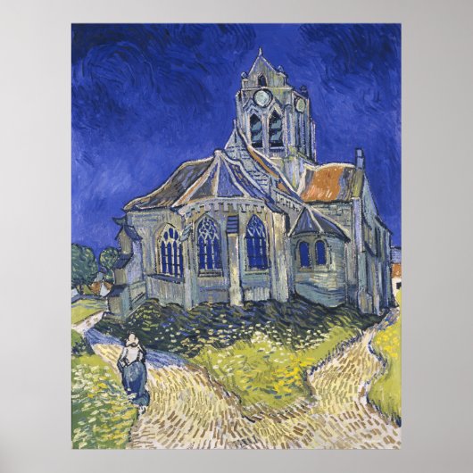 De kerk van Auvers Vincent Gogh Poster (Voorkant)
