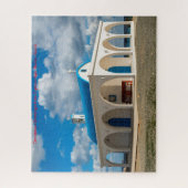 De kerk van Cyprus Ayia Thekla. Jigzaag Puzzle Legpuzzel (Verticaal)