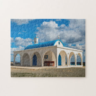 De kerk van Cyprus Ayia Thekla. Legpuzzel