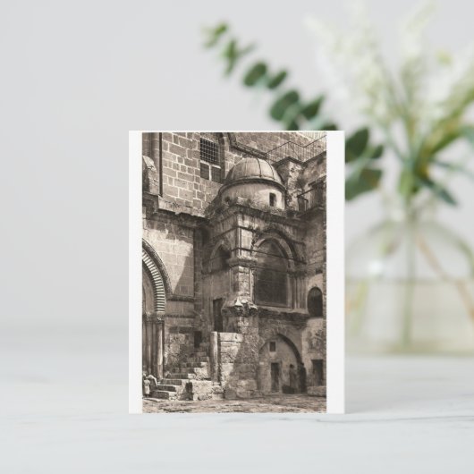 De kerk van de Heilige Sepulcher in Jeruzalem Briefkaart (Staand voorkant)