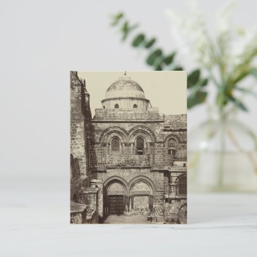 De kerk van de Heilige Sepulcher in Jeruzalem Briefkaart (Staand voorkant)