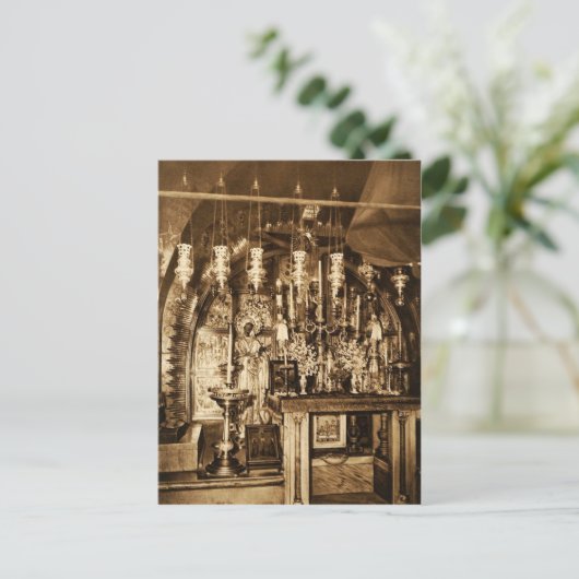 De kerk van de Heilige Sepulcher in Jeruzalem Briefkaart (Staand voorkant)