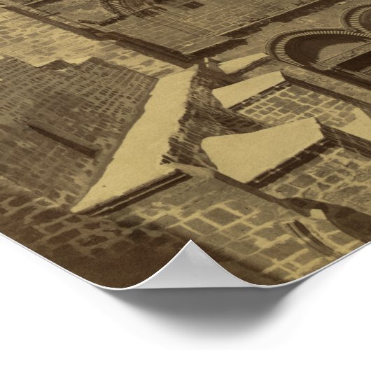 De kerk van de Heilige Sepulcher in Jeruzalem Poster (Hoek)