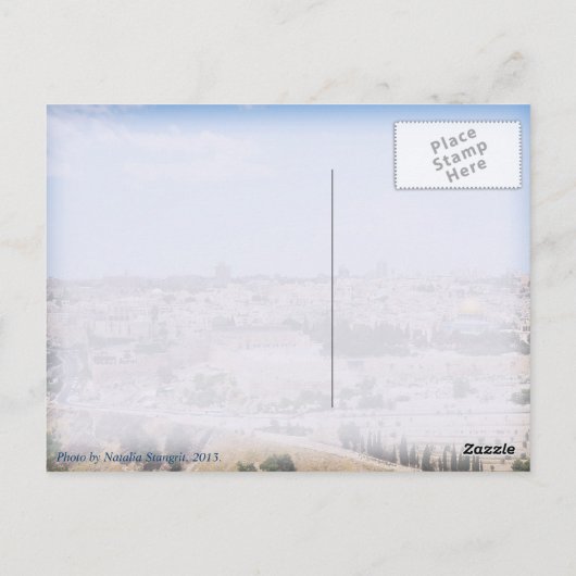 De kerk van de Heilige Sepulcher, Israël Briefkaart (Achterkant)