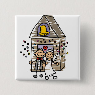De Kerk van het Verlof van de bruid en van de Vierkante Button 5,1 Cm