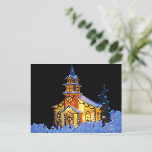 De Kerk van Kerstmis Feestdagenkaart (Staand voorkant)