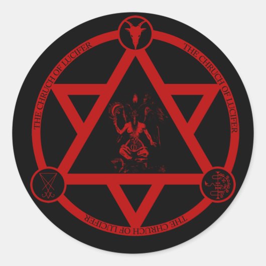 De Kerk van Lucifer - Officiële Logo Sticker (x6) (Voorkant)