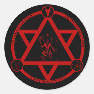 De Kerk van Lucifer - Officiële Logo Sticker (x6)