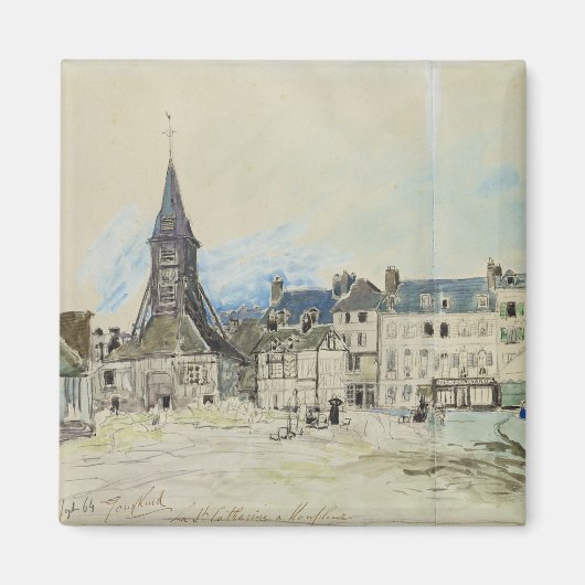 De kerk van Sainte-Catherine, Honfleur, 1864 Magneet (Voorkant)