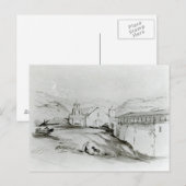 De kerk van San Francisco, Valparaiso, 1834 Briefkaart (Voorkant / Achterkant)