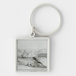 De kerk van San Francisco, Valparaiso, 1834 Sleutelhanger
