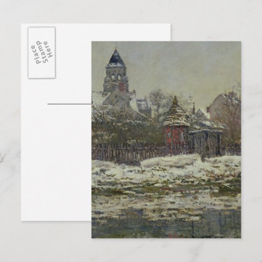 De kerk van Vetheuil, 1879 Briefkaart (Voorkant / Achterkant)