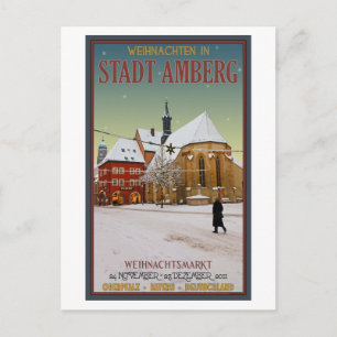 De Kerk van Weihnachten van Amberg Feestdagenkaart