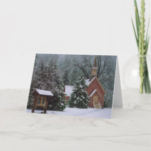 De Kerk van Yosemite in sneeuw Feestdagen Kaart