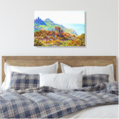 De kerk Varengeville Gorge les Moutiers Canvas Afdruk (Insitu (Slaapkamer))