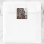 De kerkfacades vierkante sticker (Tas)