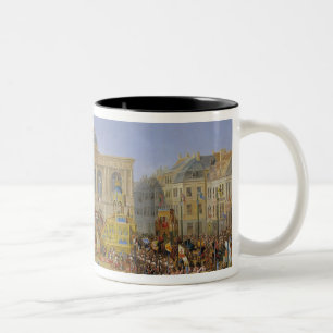 De Kermesse in Saint-Omer in 1846 Tweekleurige Koffiemok