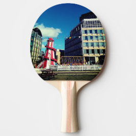 De kermis, het stadscentrum tafeltennisbatje