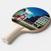 De kermis, het stadscentrum tafeltennisbatje (Voorkant Gekanteld)