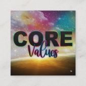 De Kernwaarden machtigen Kaarten Vierkante Visitekaartje (Voorkant)