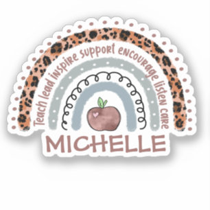 De kernwaarden van de leerkracht Rainbow Sticker