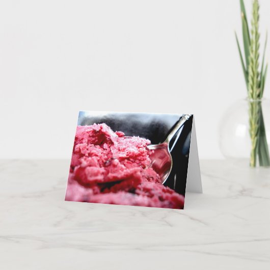 De kers Bevroren Kaart van de Nota van de Yoghurt (Voorkant)