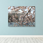De Kersenbloesems in bloei in Washington DC Canvas Afdruk (Insitu (Houten vloer))