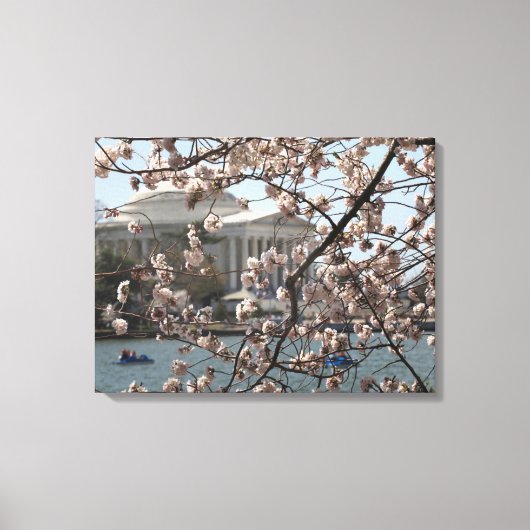 De Kersenbloesems in bloei in Washington DC Canvas Afdruk (Voorkant)