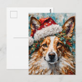 De Kerst Collie Briefkaart (Voorkant / Achterkant)