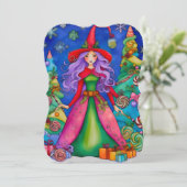 De Kerst Heks 3 Design Vakantie Kaart (Staand voorkant)