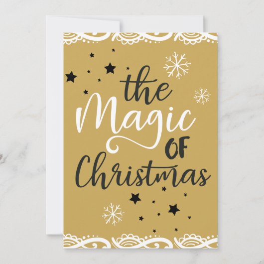De kerst-Magie Feestdagenkaart (Voorkant)