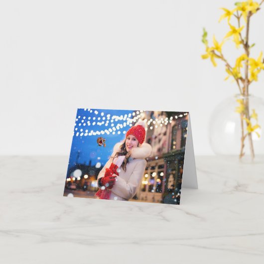 De kerst-Magie Kaart (Gele Bloem)