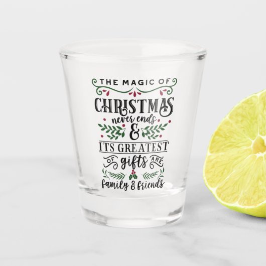De kerst-Magie Shot Glas (Voorkant)