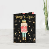 De kerst notenkraker gouden Sterrennacht Feestdagen Kaart (Voorkant)