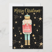 De kerst notenkraker gouden Sterrennacht Feestdagenkaart (Voorkant)