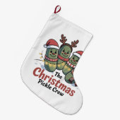 De Kerst Pickle Bemanning Pickle Liefhebbers Kerst Grote Kerstsok (Voorkant (Hangend))