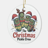 De Kerst Pickle Bemanning Pickle Liefhebbers Kerst Keramisch Ornament (Links)