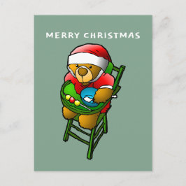 De kerst-teddybeer briefkaart