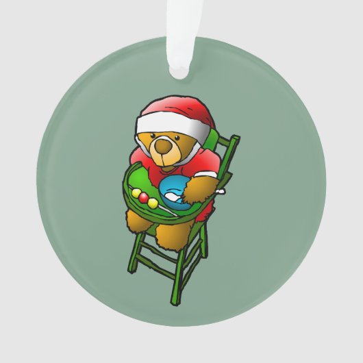 De kerst-teddybeer ornament (voorkant)