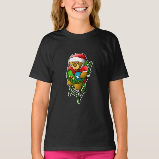 De kerst-teddybeer t-shirt (Voorkant)