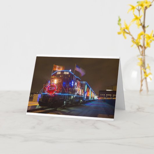 de kerst trein kaart (Gele Bloem)